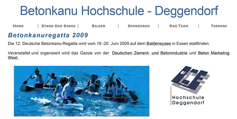 Betonboot Projekt der Hochschule Deggendorf